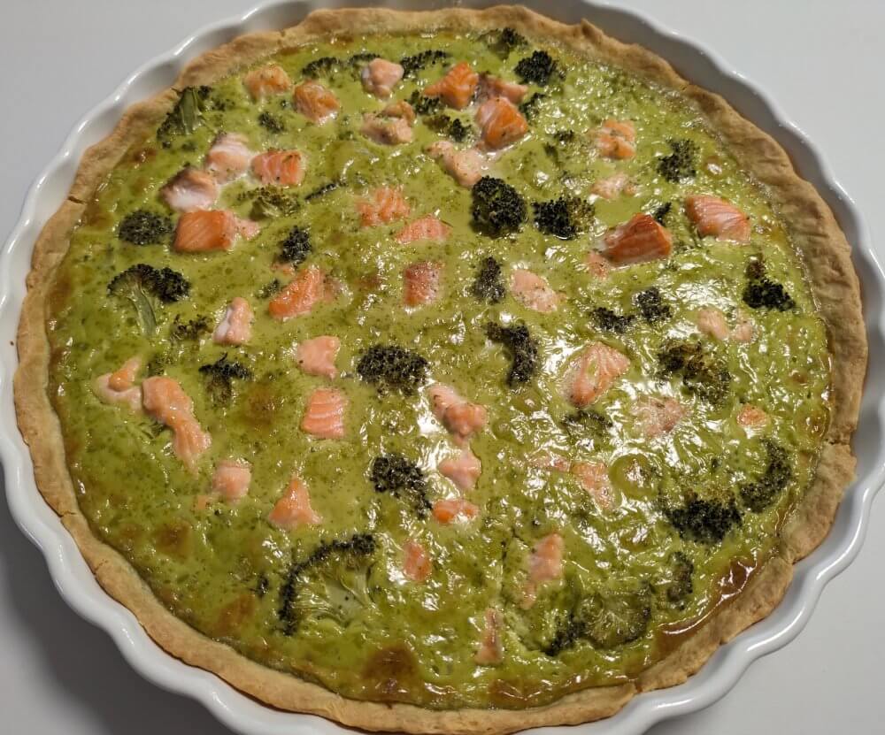 Salmon and Broccoli Quiche