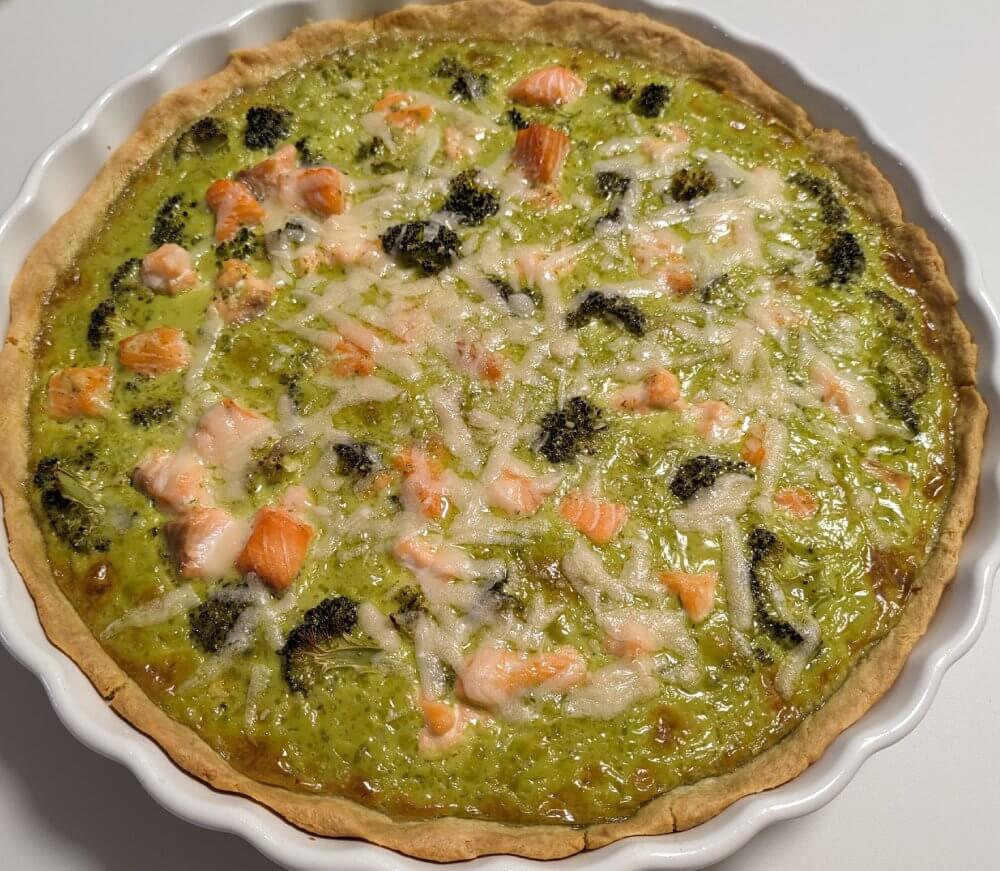 Salmon and Broccoli Quiche