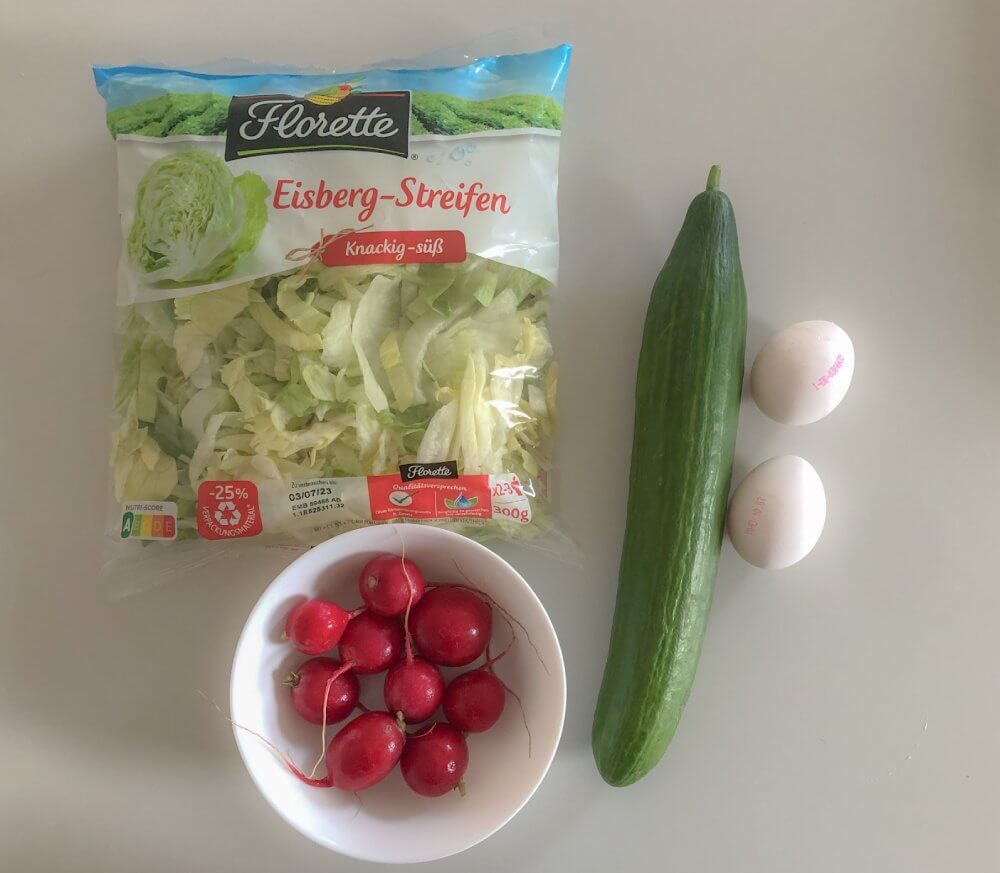 Radish, Egg, and Cucumber Salad